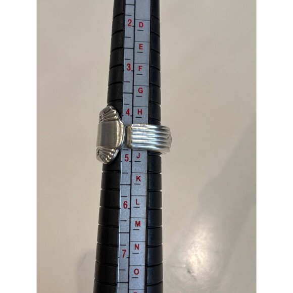 Handmade Antique Silver Plated Spoon Ring: Rogers Bros Filigree pattern - Picture 6 of 9